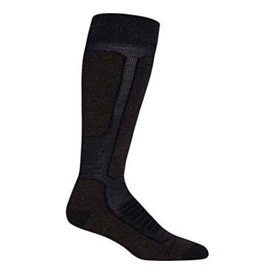 Image of Icebreaker Merino Women&#039;s Over the Calf Medium Cushion Wool Ski Socks for Women, Jet Hthr,