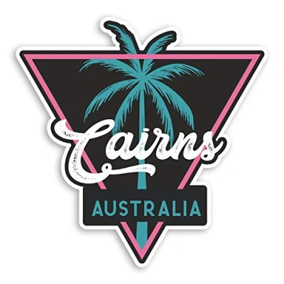 Image of 2 x 10cm Cairns Australia Vinyl Stickers Oz Travel Luggage Sticker #30767 (10cm Wide)