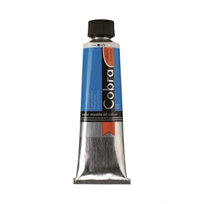 Image of COBRA Talens wassermischbare Ölfarben, 40 ml, 572 Primärzyan