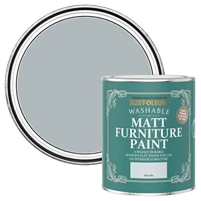 Image of Rust Oleum Light Blue Furniture Paint in Matt Finish Marcella 750ml