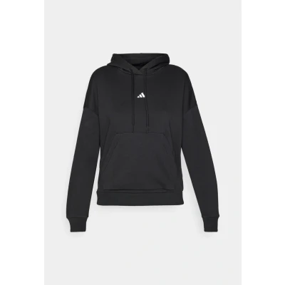 Image of adidas Women&#039;s ESSENTIALS SMALL LOGO FEEL COZY HOODIE, black/white, XXS