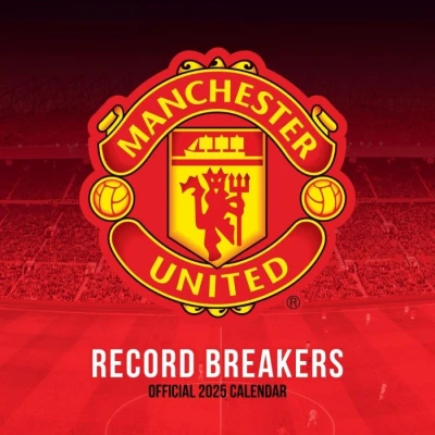 Image of 2025 Calendar Manchester United FC Legends Month to View Square Football Official Product