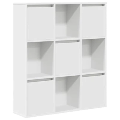 Image of vidaXL White Bookcase/Bibliophile 89x24x101.5 cm Modern Engineered Wood Bookshelf/Display Cabinet for Office/Living Room