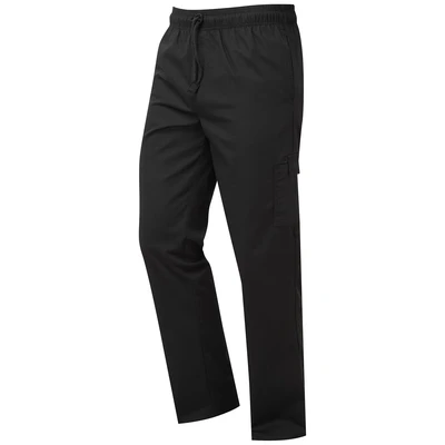 Image of Premier Unisex Adults Chefs Essential Cargo Pocket Trousers (L) (Black)