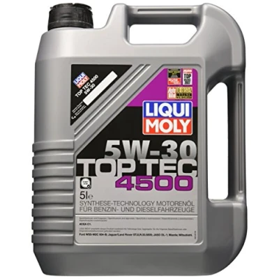 Image of P000324 Engine Oil LIQUI MOLY Top Tec 4500 2318 5W 30 5l Synthetic LAND ROVER: Range Rover Evoque, Discovery 4, Freelander 2 Off Road