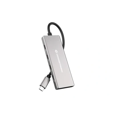 Image of CONCEPTRONIC HUBBIES17G 7 Port USB 3.2 Gen 2 Hub, 10Gbps, C x 4, A 3, 100W PD, Aluminium Housing