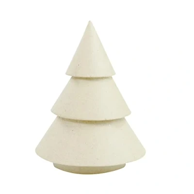 Image of Décopatch Ref NO030C Solid Christmas Tree Papier Maché Object to Decorate 14 x 18cm with Papers &amp; PaperPatch Glue, Glitter, Paints