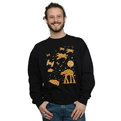 Image of Star Wars Men&#039;s Gingerbread Battle Sweatshirt Black Large