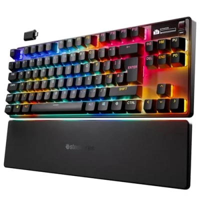 Image of SteelSeries Apex Pro TKL Wireless Gen 3 OmniPoint 3.0 HyperMagnetic Switches Adjustable Actuation Rapid Trigger Game Ready Presets Protection Mode Tap/SOCD UK (QWERTY) Layout