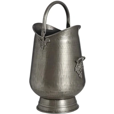 Image of Hill 1975 Antique Pewter Coal Bucket, Metal, Mixed, 36 x 26 50.5cm