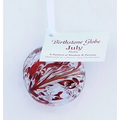Image of July Birthstone Ruby Friendship Globe Small