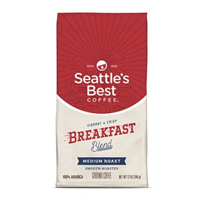 Image of Seattles Best Coffee Breakfast Blend Medium Roast Smooth Roasted Ground 340g