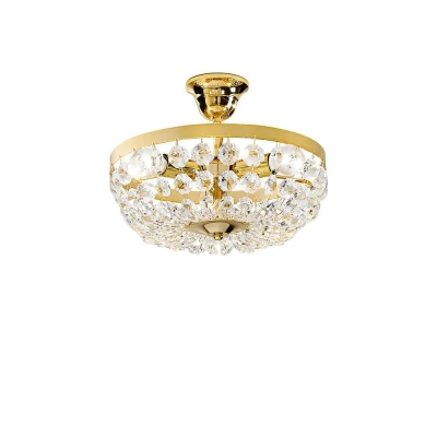 Image of Valerie Classic Ceiling Light Polished Gold, 3x E14