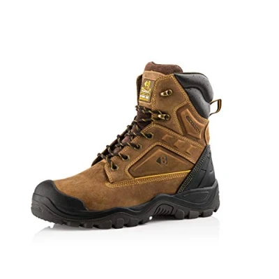 Image of BuckBootz BSH011 Waterproof Hi Leg S3 Safety Lace Boot Size 6 Brown