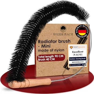 Image of Weidebach® Radiator Bristle 36in / 16in Long, Nylon Bristle, Cleaning Brush Animal Hair Free Brush, Gets Into Every Corner, Stable &amp; Flexible Heating