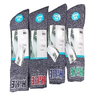 Image of 6 Pairs Mens Hike Boot Walking Thermal Chunky Work Socks Size 11