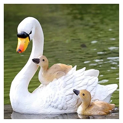 Image of Garden Outdoor Statue Ornaments Floating Swan Water Decoy Craft For Ponds Or Pond Art Stunning Versatile Decoration