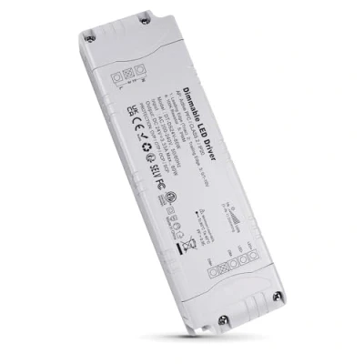Image of REYLAX LED Driver Dimmable 24V 80W 3.33A, Triac &amp; 0 10V&amp;1 10V PWM 100k Resistor, AC 240V to Transformer, Constant Voltage Thin DC Power Supply, Low Transformers for Lights