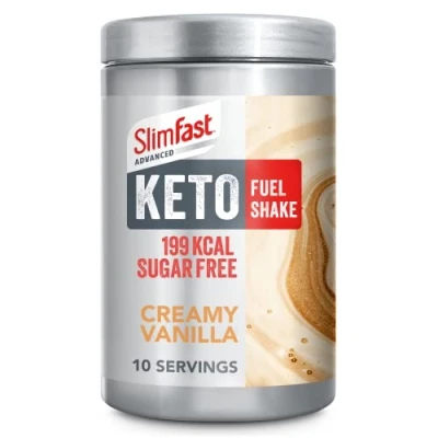 Image of SlimFast Advanced Keto Fuel Shake for Lifestyle, Creamy Vanilla Flavour, 10 Servings, 320g