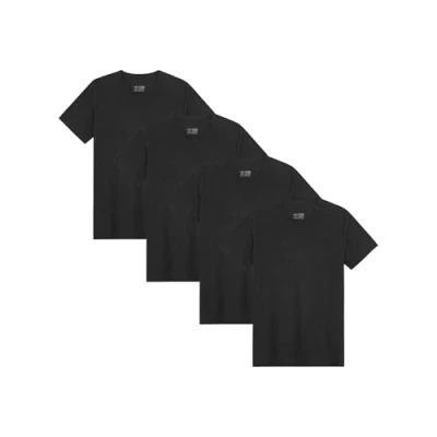Image of DANISH ENDURANCE Men&#039;s T Shirts, Organic Cotton Shirts for Men, Crew Neck, 1 Pack, 2 4 Black, XL