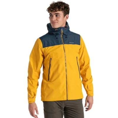 Image of Craghoppers Mens Vanth Breathable Waterproof Shell Jacket, WarbYl/BluSt, L EU