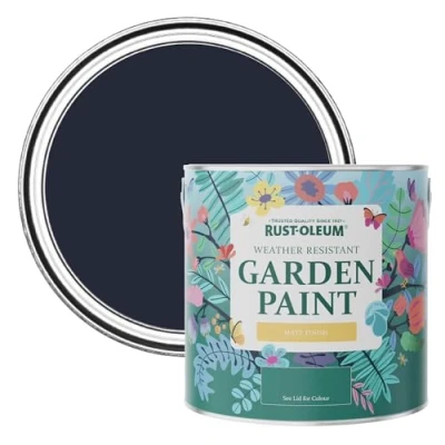 Image of Rust Oleum Blue Mould Resistant Garden Paint in Matt Finish Odyssey 2.5L