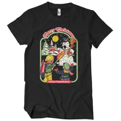 Image of Steven Rhodes Officially Licensed My First Flamethrower Mens T Shirt (Black), XX Large
