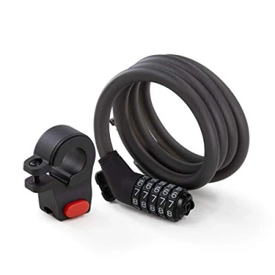 Image of Segway Ninebot Password Lock, with Strong inner core braided steel cable for extra protection, includes a buckle anti slip rubber pad