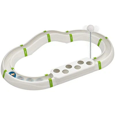 Image of Ferplast Interactive Cat Toy LABYRINTH Circuit with Spring Toy, Luminous ball included, 72 x 40 cm