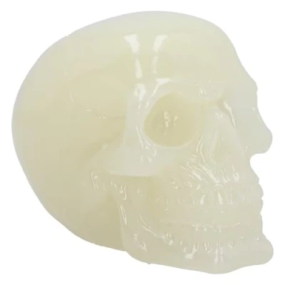 Image of Nemesis Now Phosphorescent Glow in Dark Skull Figurine, Resin, Luminous Green, 13.5cm