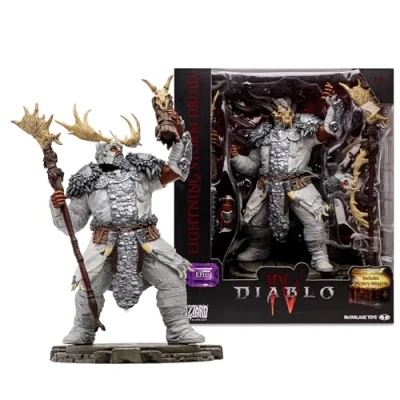 Image of McFarlane Toys Diablo IV Lightning Storm Druid (Epic) 1:12 Scale Posed Figure with Interchangeable Head and Hand, 3 Weapons, Display Base, Mystery Weapon Channel the Fury of Nature&#039;s Wrath