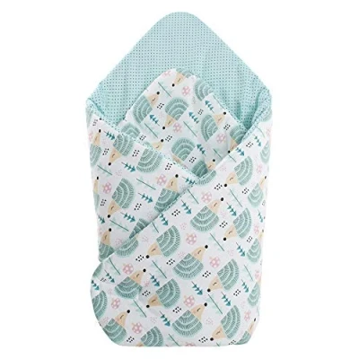 Image of Medi Partners Swaddling Blanket Pillow 100% Cotton 75x75cm Sleeping Bag Double Sided Soft All Year Round Multifunctional Anti Allergic Babies (Deer)
