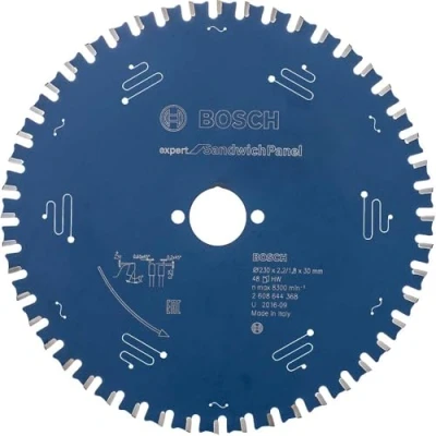 Image of Bosch Accessories 1 x Expert Circular Saw Blade for Sandwich Panel (Sandwich Panels, Diameter 230 30 2 mm, Teeth 48, Accessories)
