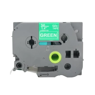 Image of BROVACS 1 Pack White on Green Laminated Label Tape Compatible for Brother P Touch Printer TZ 765 TZe 36mm 1/2&quot; OPA4765