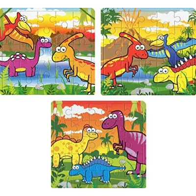 Image of Dinosaur Jigsaw Puzzles (Pack of 12)