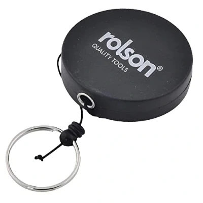 Image of Rolson 60109 Recoil Key Ring, Black