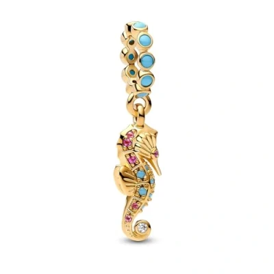 Image of Pandora Gold Seahorse Dangle Charm