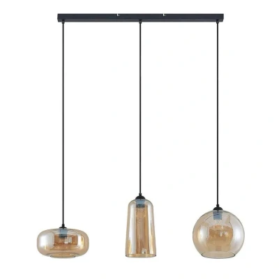 Image of Ceiling Light &#039;Wilja&#039; dimmable (Vintage, Antique) in Cream Made of Glass for e.g. Living Room &amp; Dining (3 Sources, E27) from Lucande Pendant Lighting, lamp, Hanging