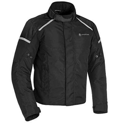 Image of Oxford SM210201S Spartan Short Motorcycle Jacket, Black, S (38)
