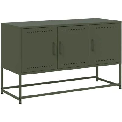 Image of vidaXL TV Cabinet Olive Green 100.5x39x60.5 cm Steel
