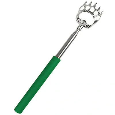 Image of Bear Claw Back Scratcher Metal Extending Extendable Massager Head Portable Telescopic Summer Gift UK Free P&amp;P (Green)