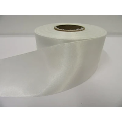 Image of 2 metres of 50mm Satin Ribbon Ivory Double Sided 50 mm 5cm 2&quot; Inch