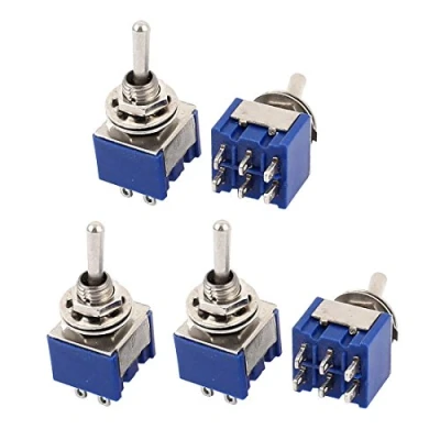 Image of Sourcingmap 5 Pcs AC 125V 6A DPDT ON 6 Pin Terminal Miniature Toggle Switch
