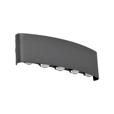 Image of Lindby LED outdoor wall light Ithan, 27 cm, grey, 5 bulb, aluminium