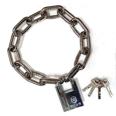 Image of WANLIAN Safety Chain Lock Length 50 cm, with 8 mm Thick Hardened Special Steel Round Cycling Locks Motorcycle Suitable for Electric Bicycles, Bicycles and Motorcycles