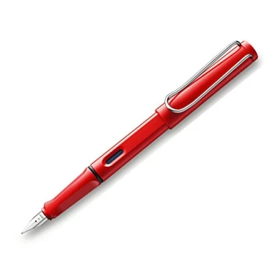 Image of LAMY Safari Red Fountain Pen with Broad Nib