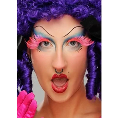 Image of Extra Long Panto Dame Bright Pink False Eyelashes