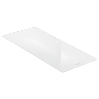 Image of GROHE Glass Chopping Board, Over Kitchen Sink Cutting 240 x 490 mm, Thickness 5 Break Proof, Dishwasher Safe, White,40787L00