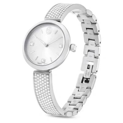 Image of Swarovski Illumina watch, Swiss Made, Metal bracelet, Silver Tone, Stainless steel