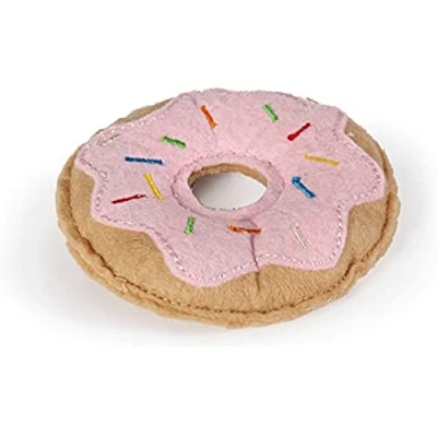Image of Karlie 521595 Cat Toy Texile Pink Donut 7.5 cm